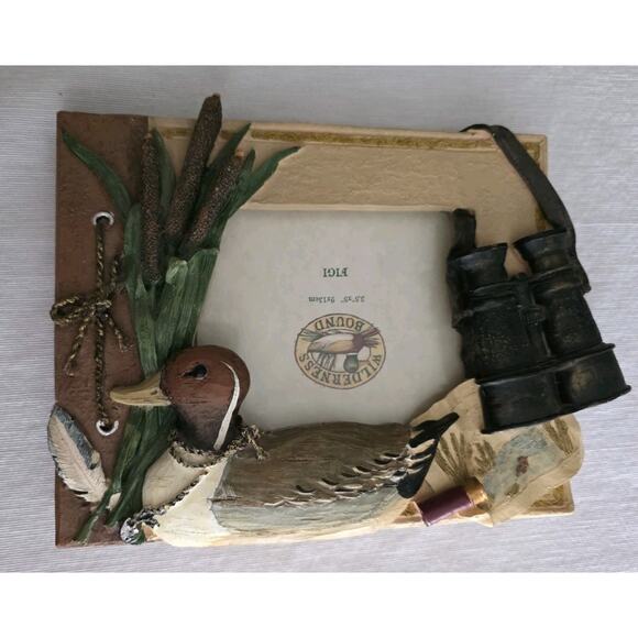 Mallard Duck Photo Frame Wilderness Bound Collage Vintage Hunting Outdoors - Picture 2 of 8
